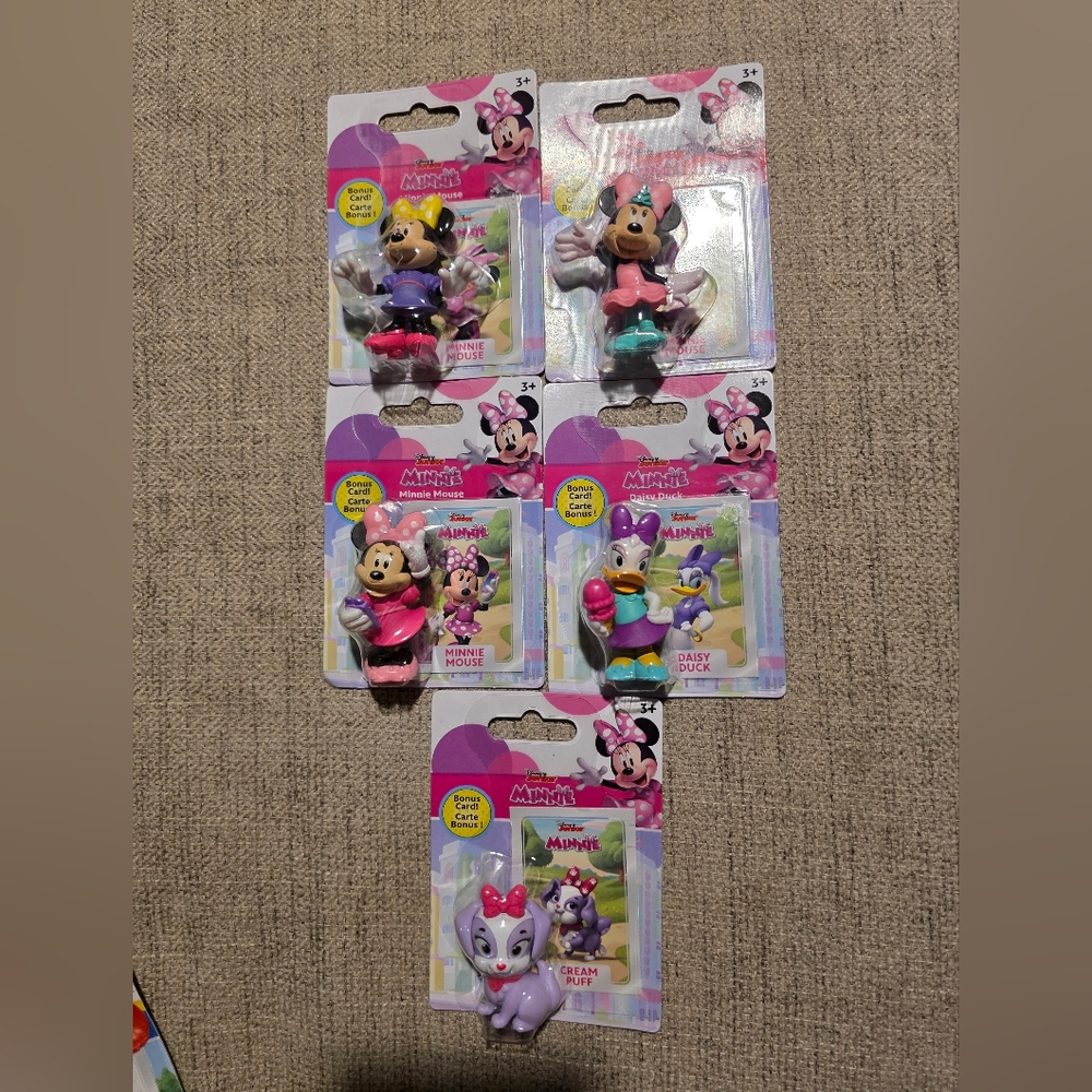 Complete 5 Disney Junior Minnie Mouse Mickey Daisy Donald Cream Puff Bonus Card